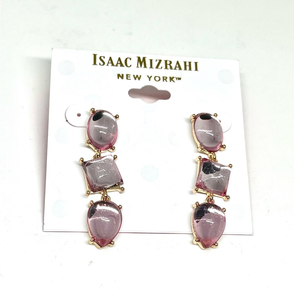 Isaac Mizrahi Linear Drop Earrings Nwt